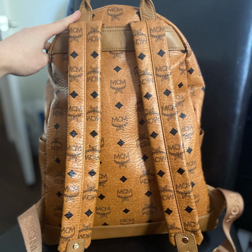 Authentic MCM Cognac Backpack (Medium) - Picture 3 of 8